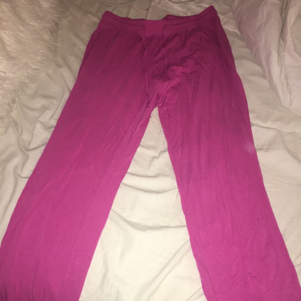 Hot pink pajama pants!